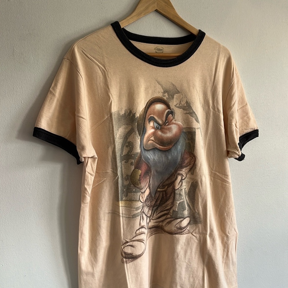 Disney Grumpy Ringer Shirt / Large / Y2K / Disney Collection